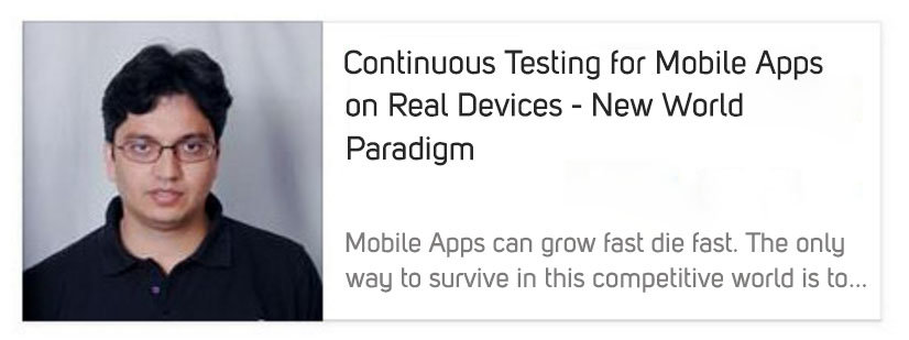 Continuous Testing Webinar by Avinash Tiwari