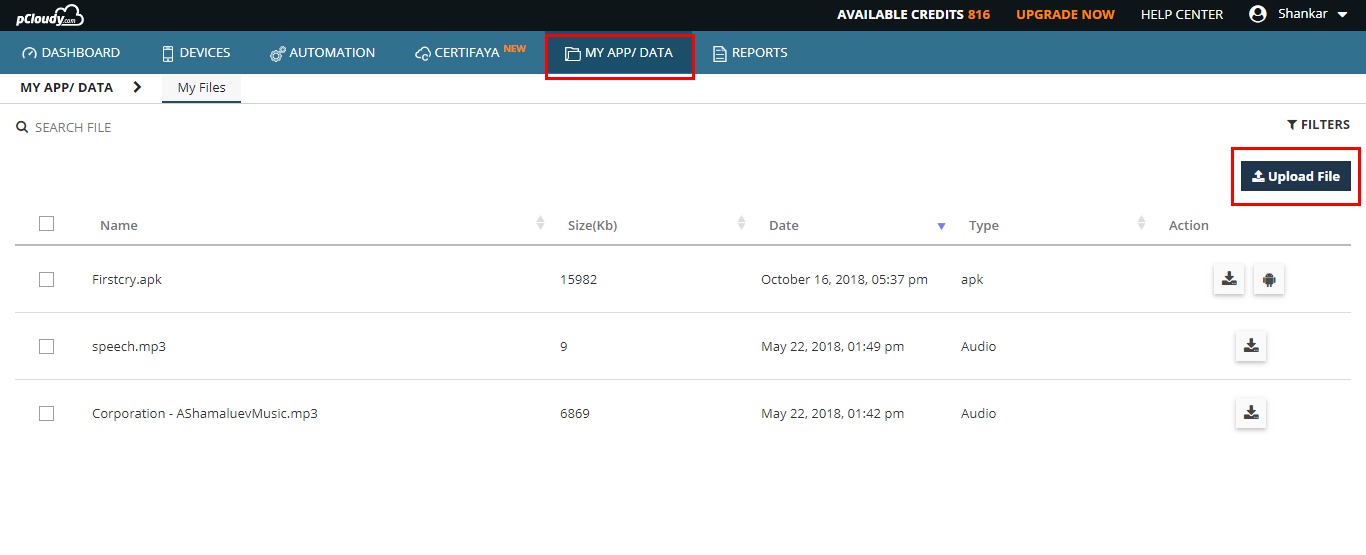 MyApp Data
