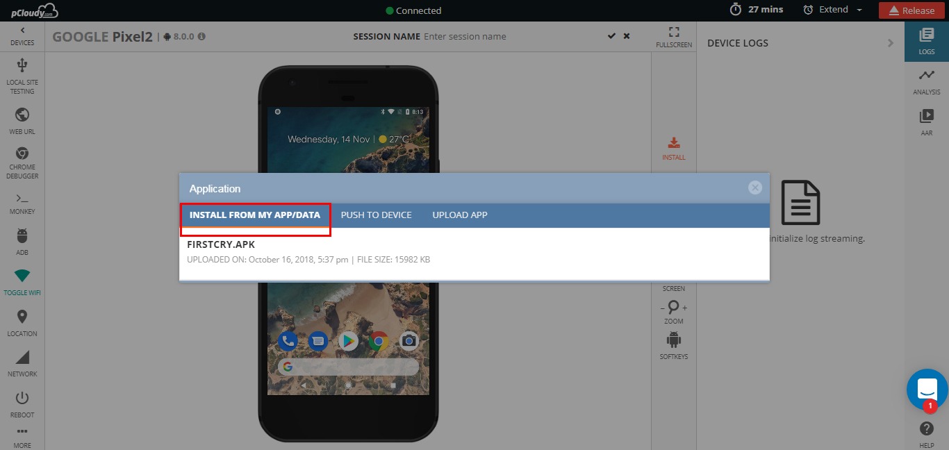 Install APK on Device