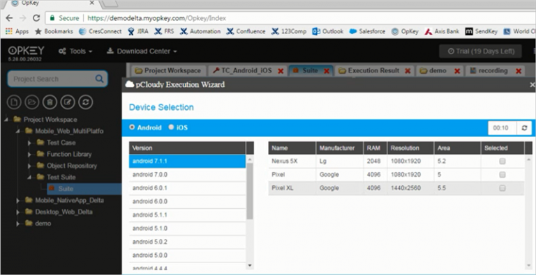 run the automated scripts